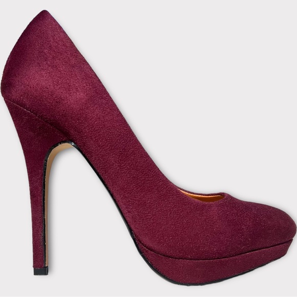 XOXO Wine Suede Platform Heels NWT - Picture 15 of 15